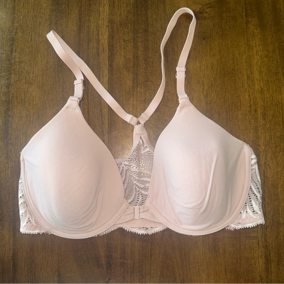 Natori Racerback Front Close 23090 Underwire Bra Blush Pink Size 32C - Picture 1 of 6